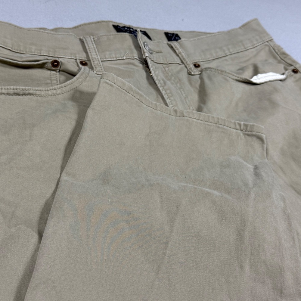 Lucky Brand 121 Slim Straight Khaki Tan Chino Pants Mens 34x32